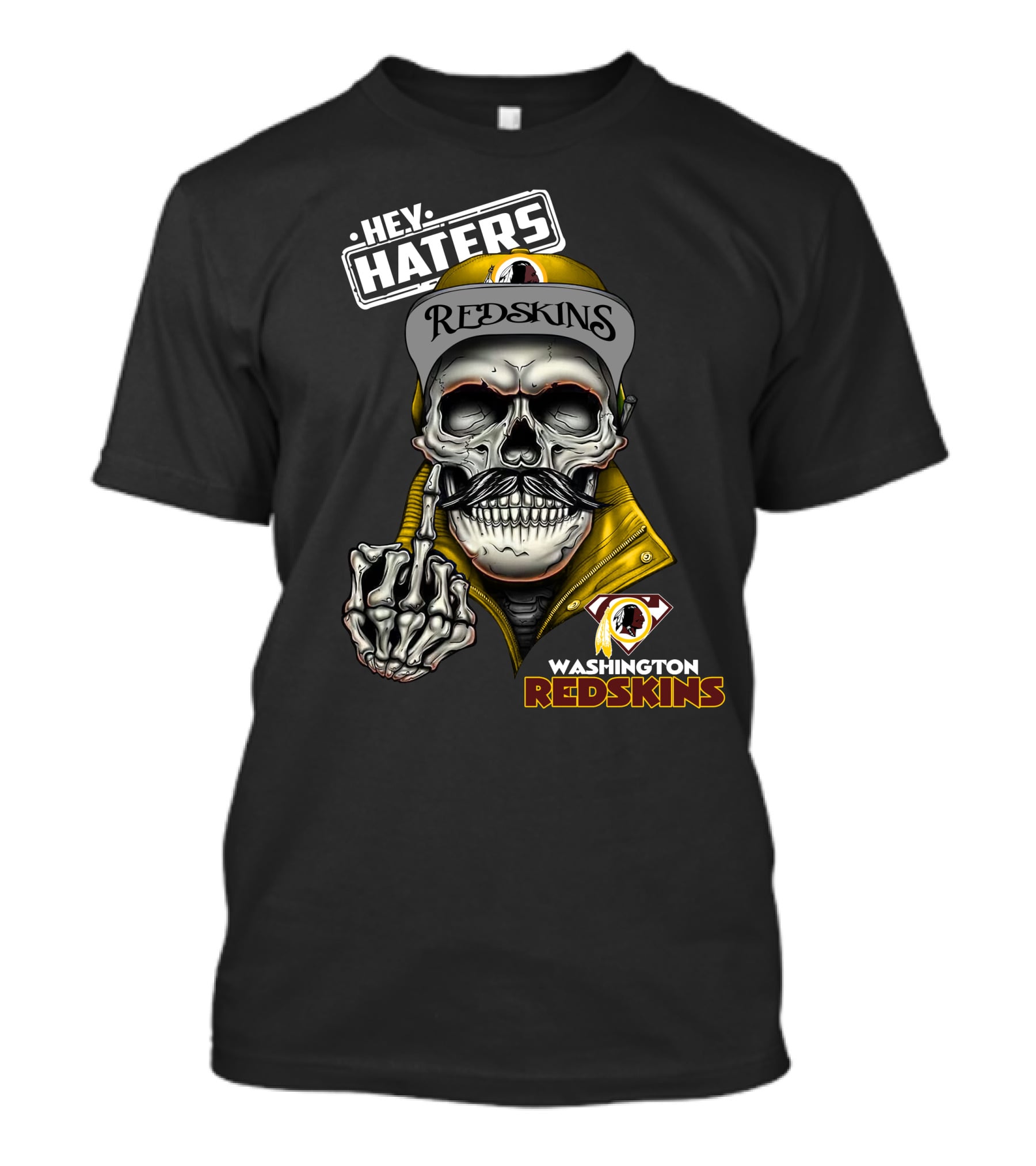 Hey Haters Washington Redskins Skull T-Shirt