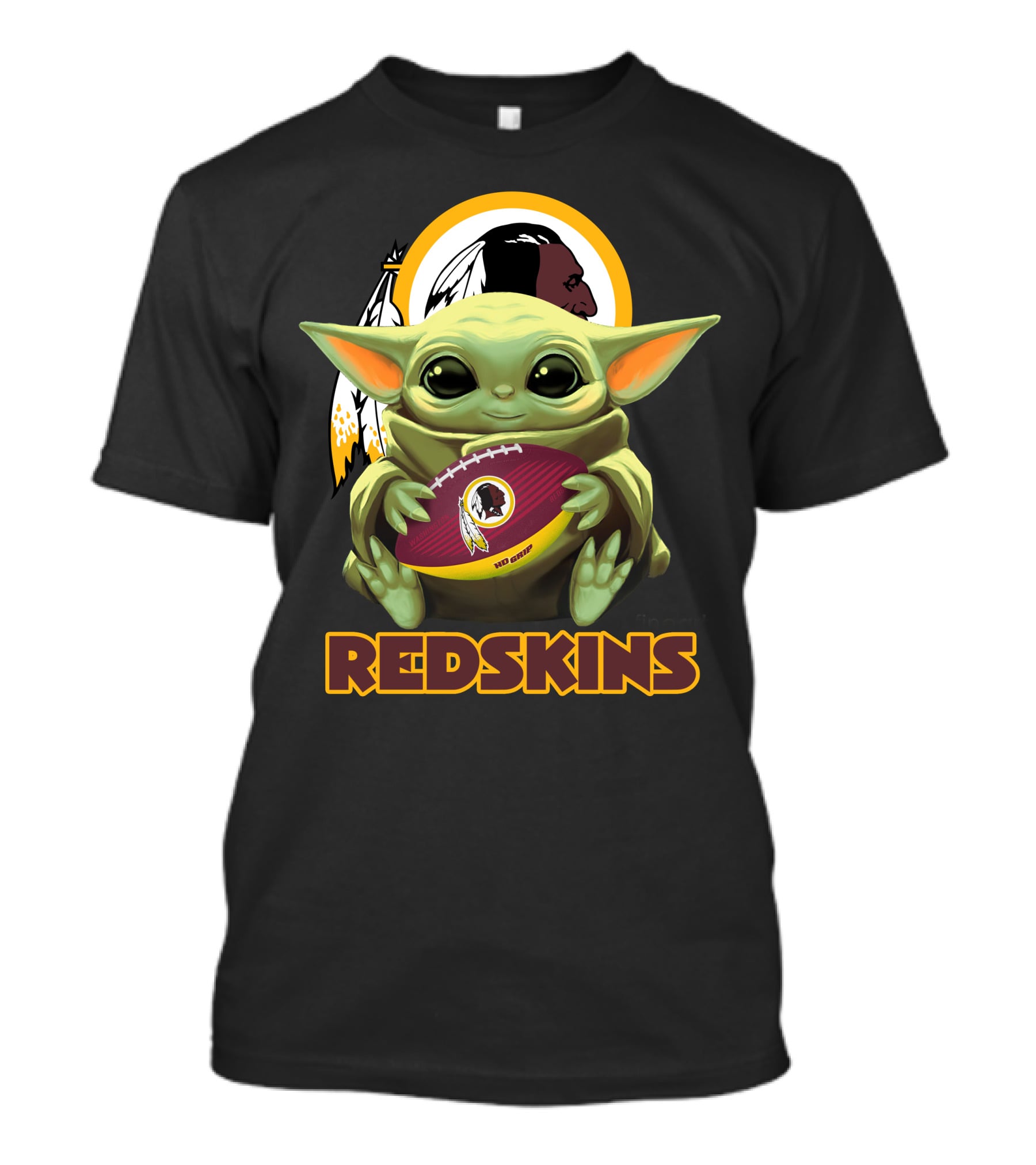 Redskins Football With Baby Grogu T-Shirt