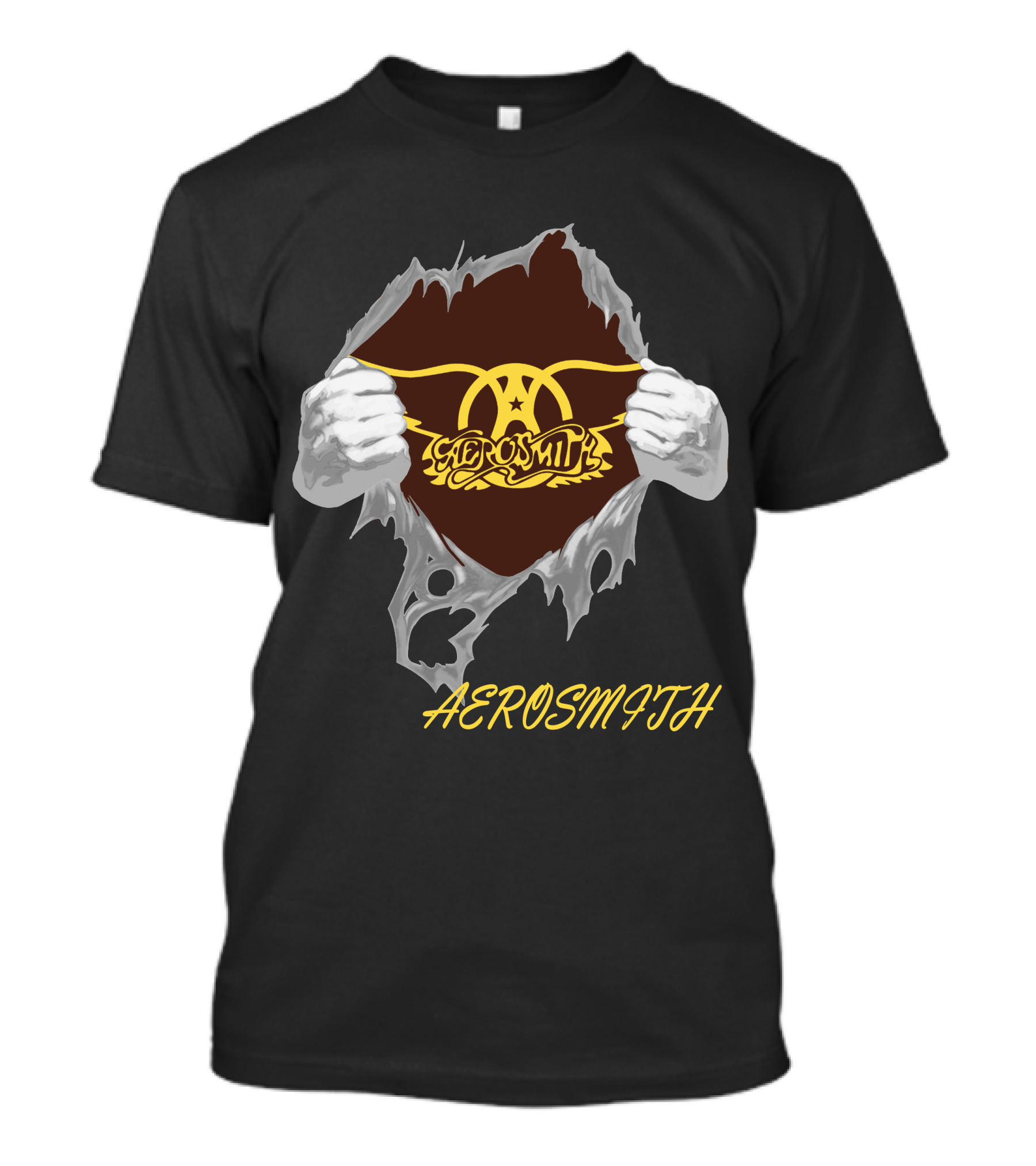 Aerosmith Logo Ripped T-Shirt