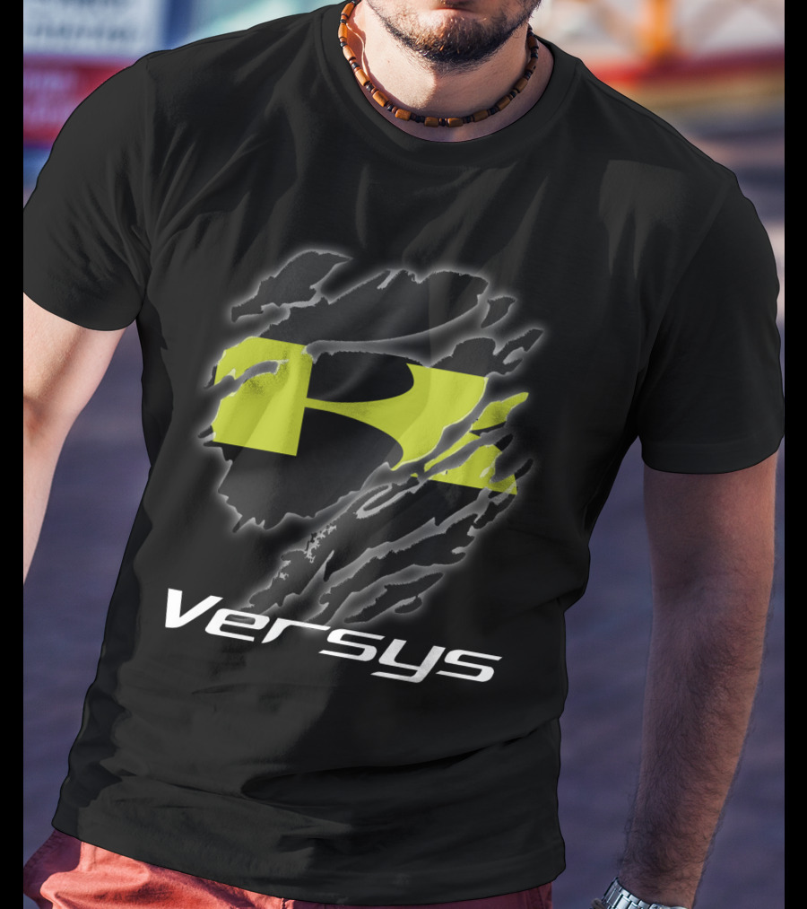 Versys 01 Kawasaki Motorcycle Claw Scratch Motif T-Shirt