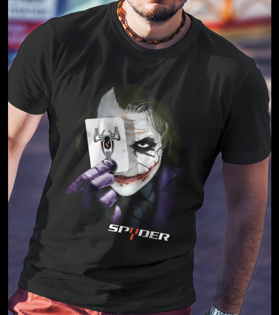 Spyder Joker Playing Card Dark Theme T-Shirt