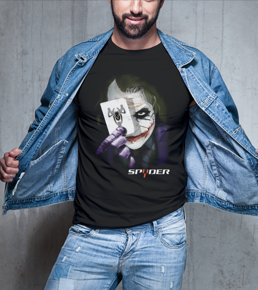 Spyder Joker Playing Card Dark Theme T-Shirt