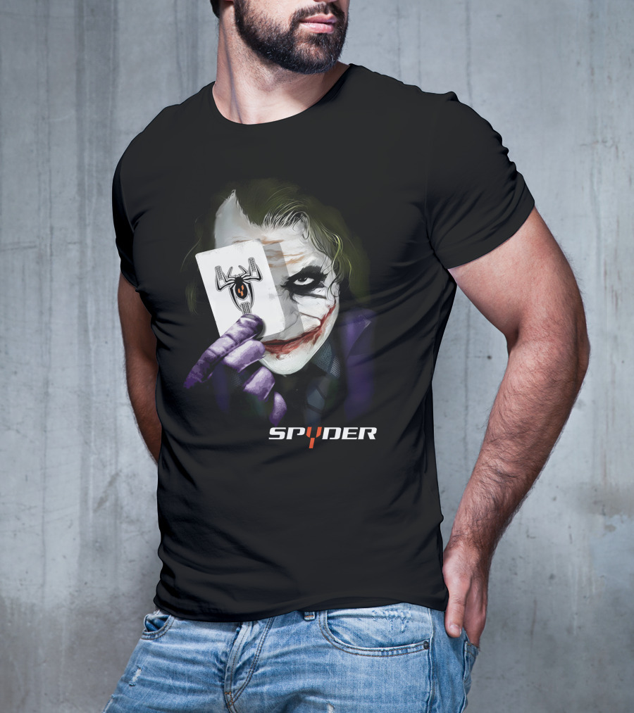 Spyder Joker Playing Card Dark Theme T-Shirt