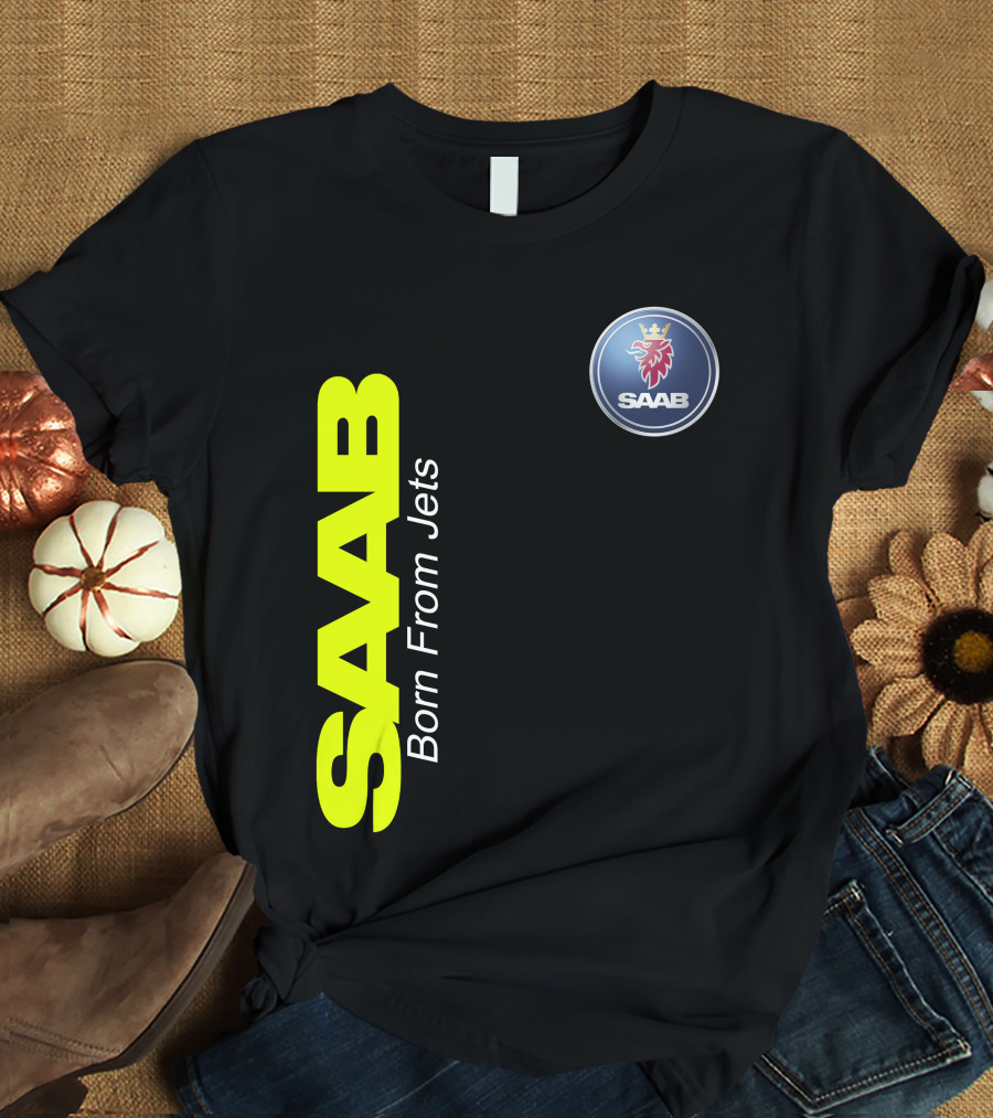 Saab Born From Jets Logo T-Shirt