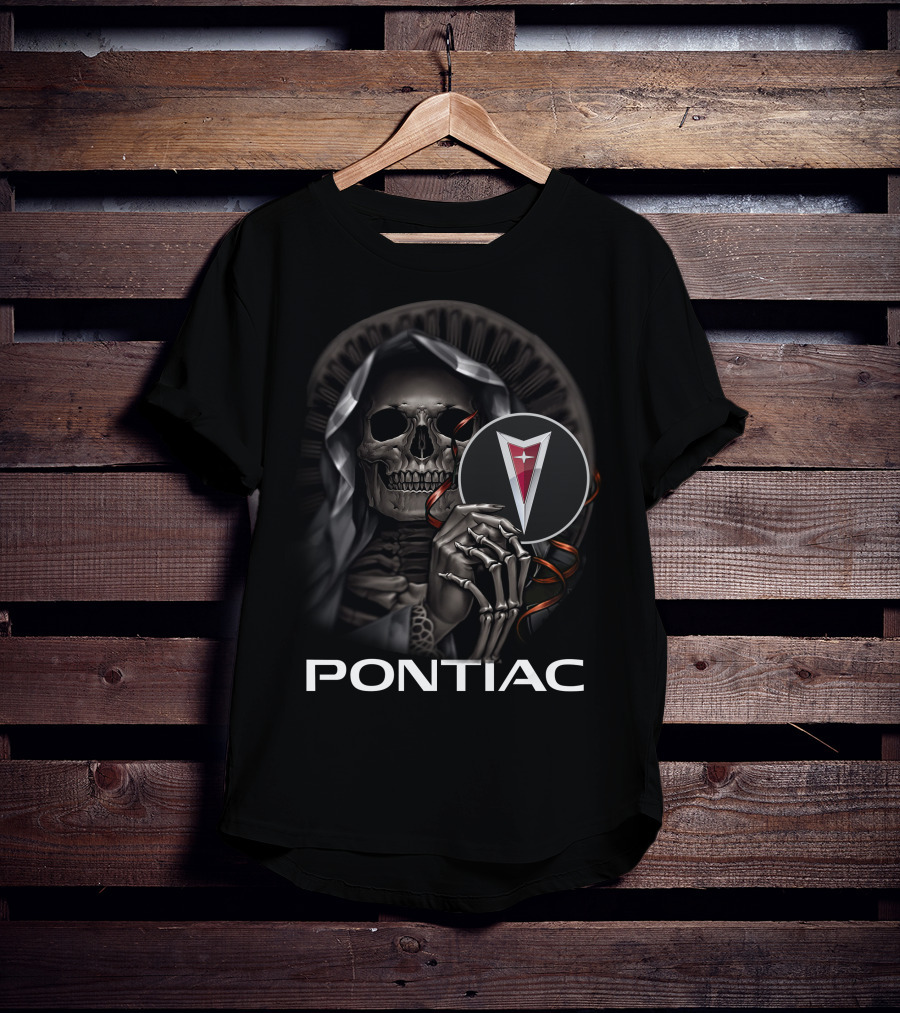 Pontiac Skull With Hooded Skeleton T-Shirt