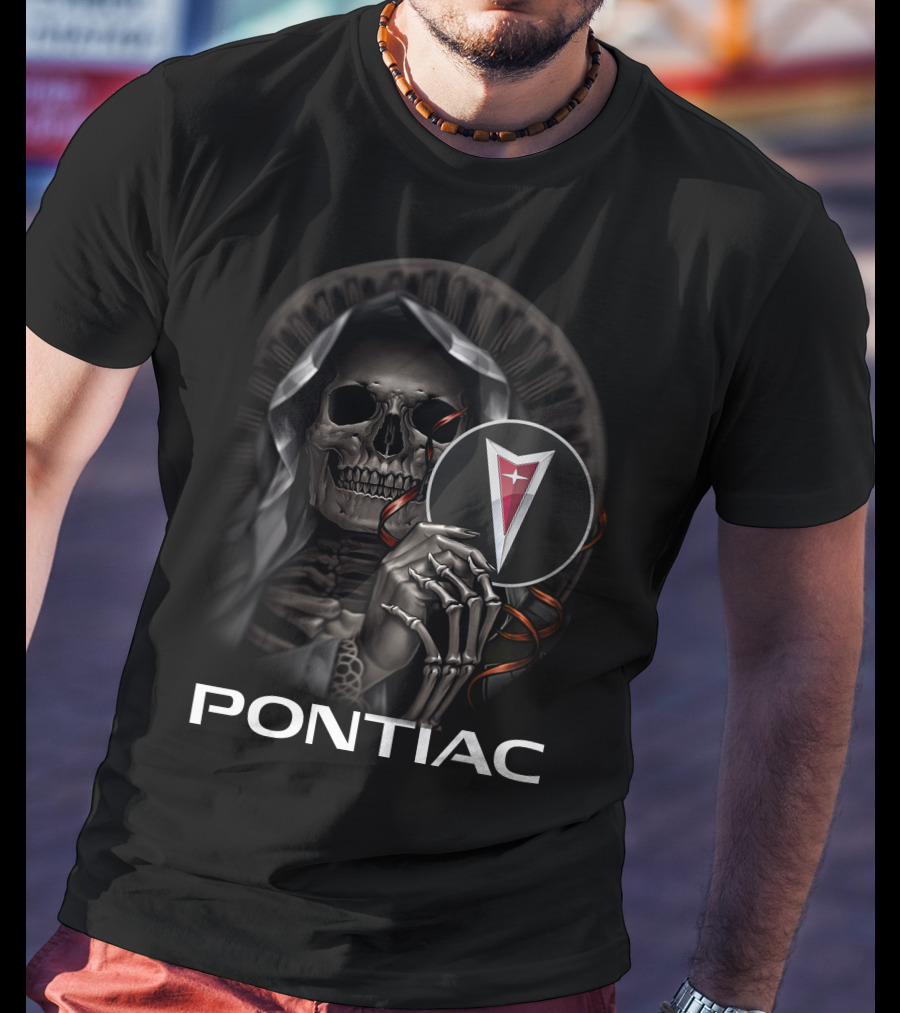 Pontiac Skull With Hooded Skeleton T-Shirt