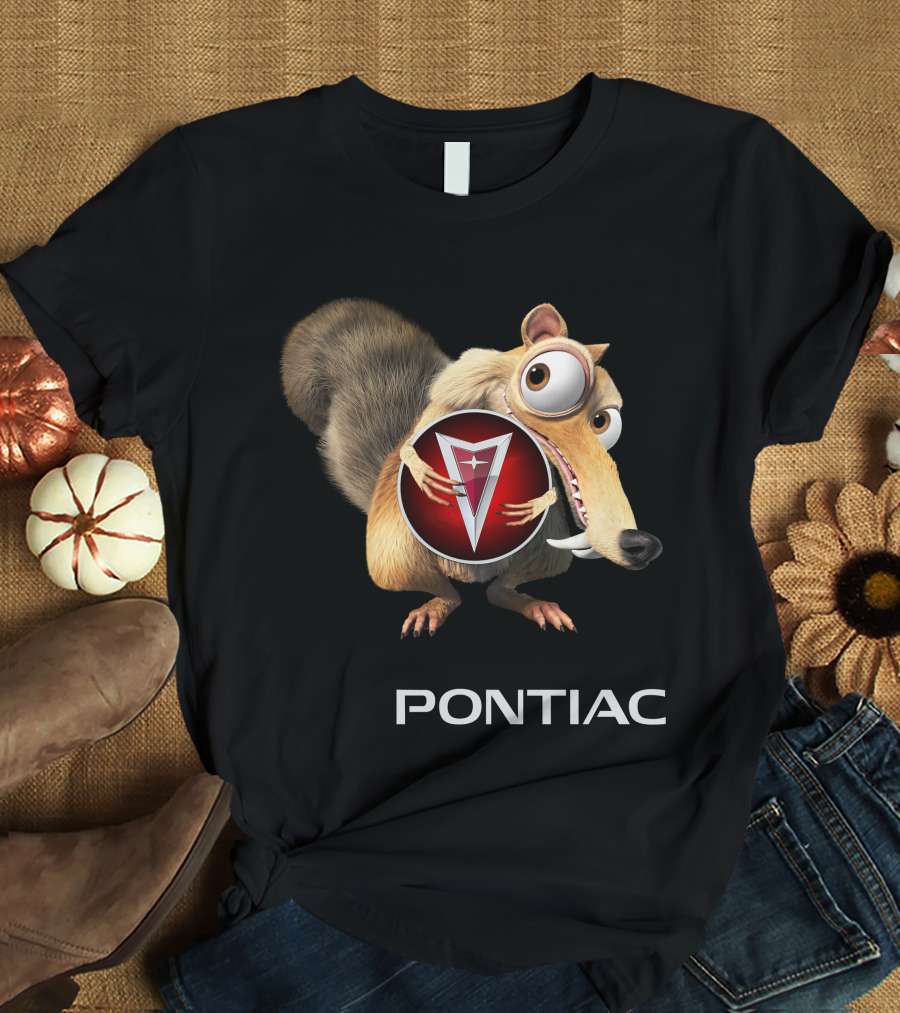 Pontiac 02 Scrat Ice Age Character Holding Pontiac T-Shirt