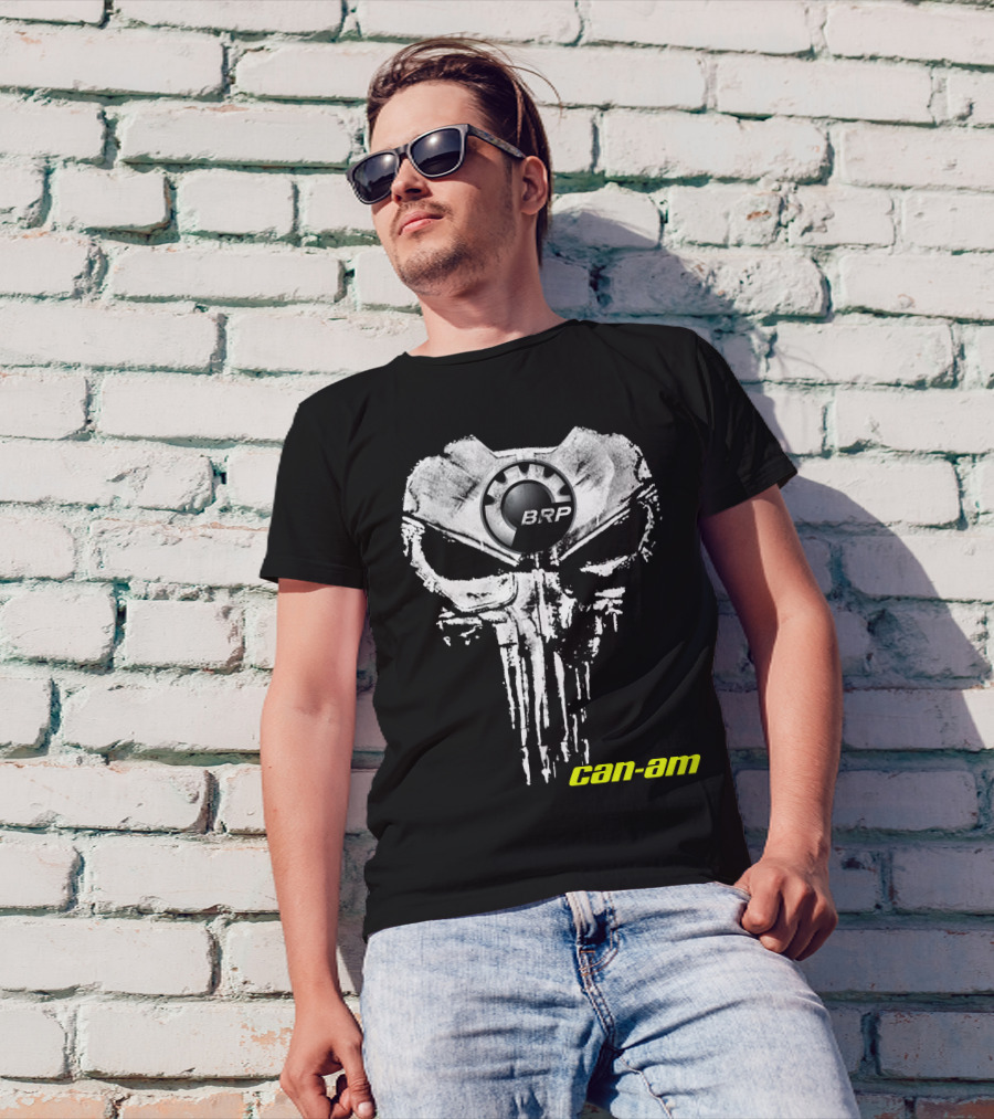 Brp Can-Am Skull Punisher Style T-Shirt