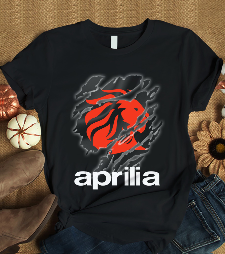 Aprilia Lion Claw Ripped T-Shirt