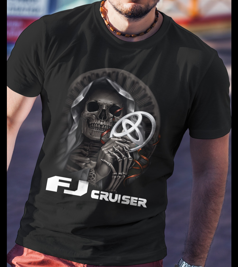 Fj Cruiser Skull With Hood And Symbol T-Shirt
