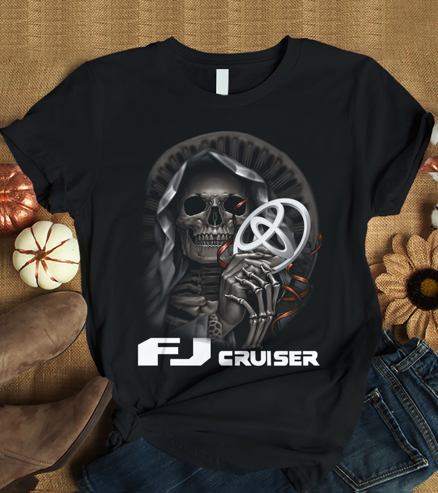 Fj Cruiser Skull With Hood And Symbol T-Shirt