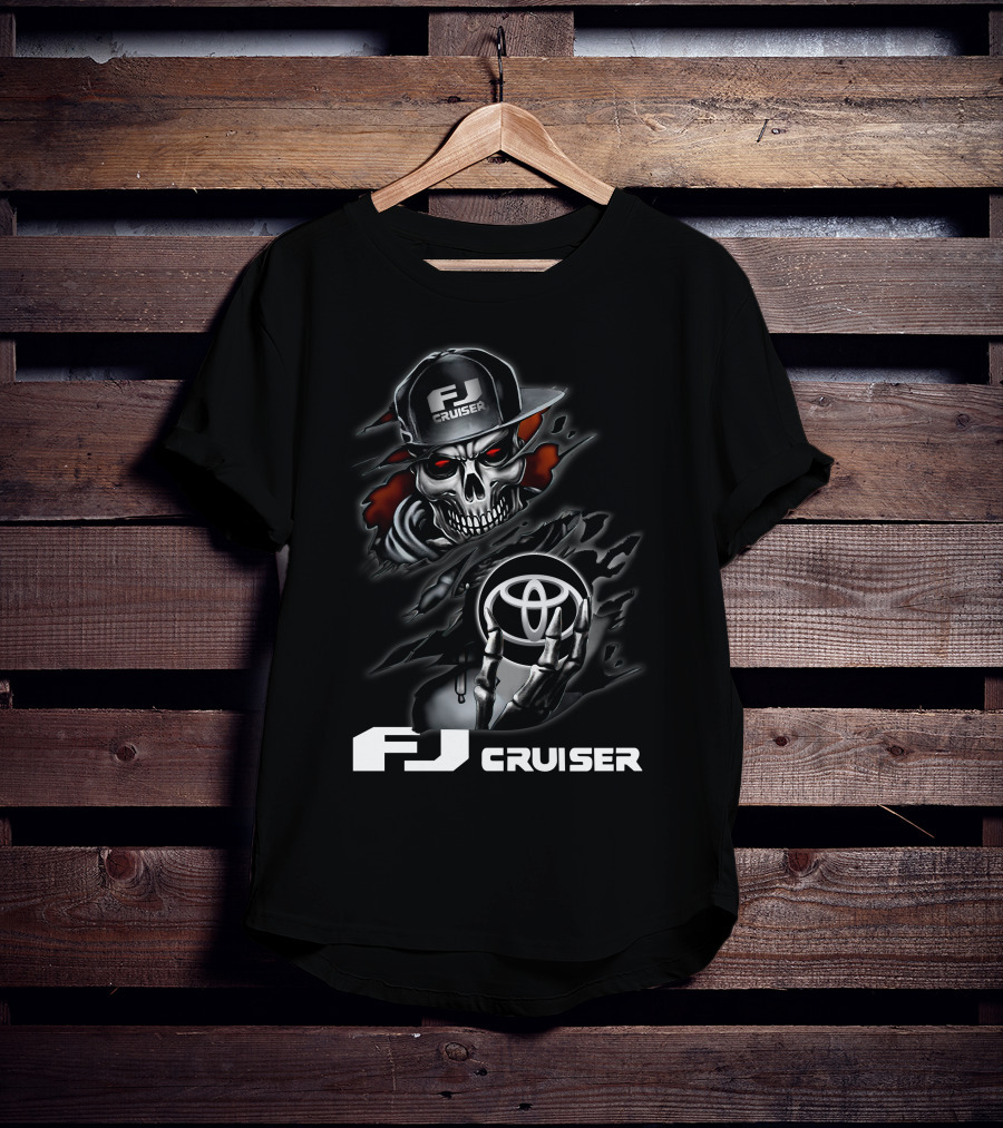 Fj Cruiser 05 Skull With Toyota T-Shirt