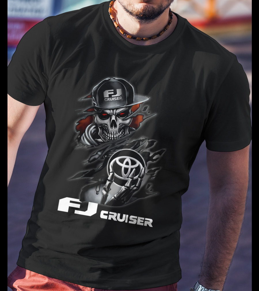 Fj Cruiser 05 Skull With Toyota T-Shirt