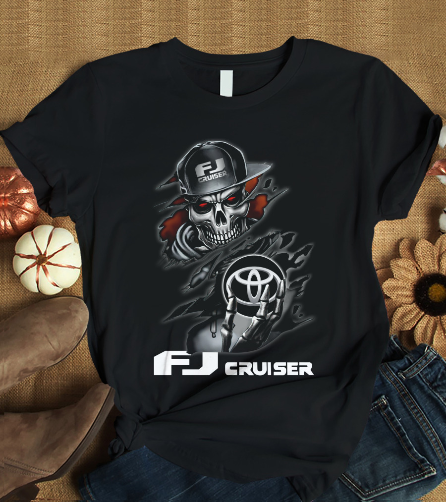 Fj Cruiser 05 Skull With Toyota T-Shirt