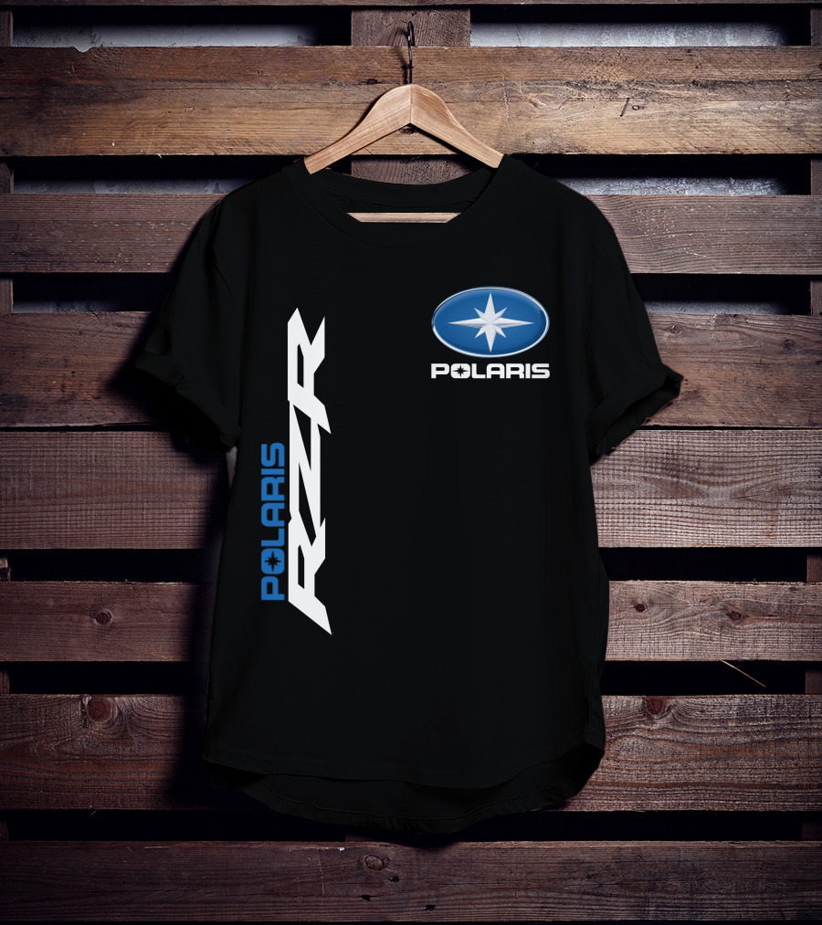 Polaris Rzr Logo Blue And White T-Shirt