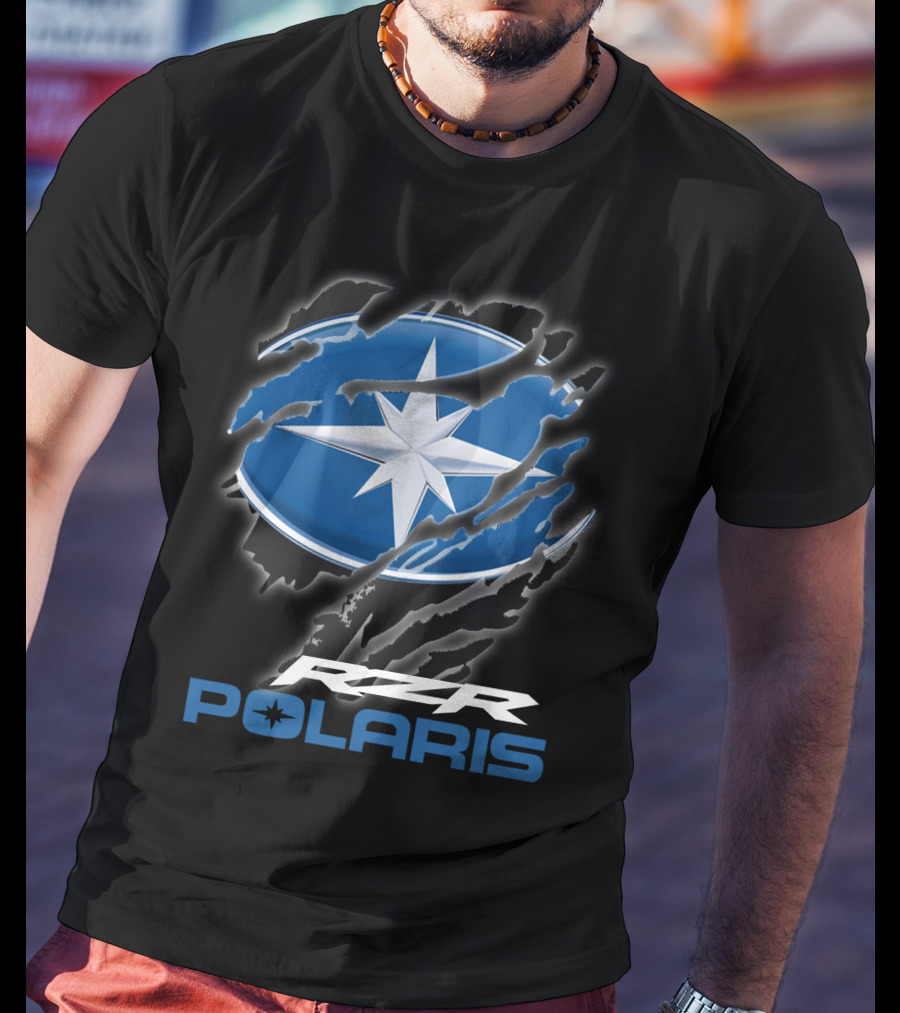 Rzr Polaris Star Logo 10 Blue Claw Marks T-Shirt