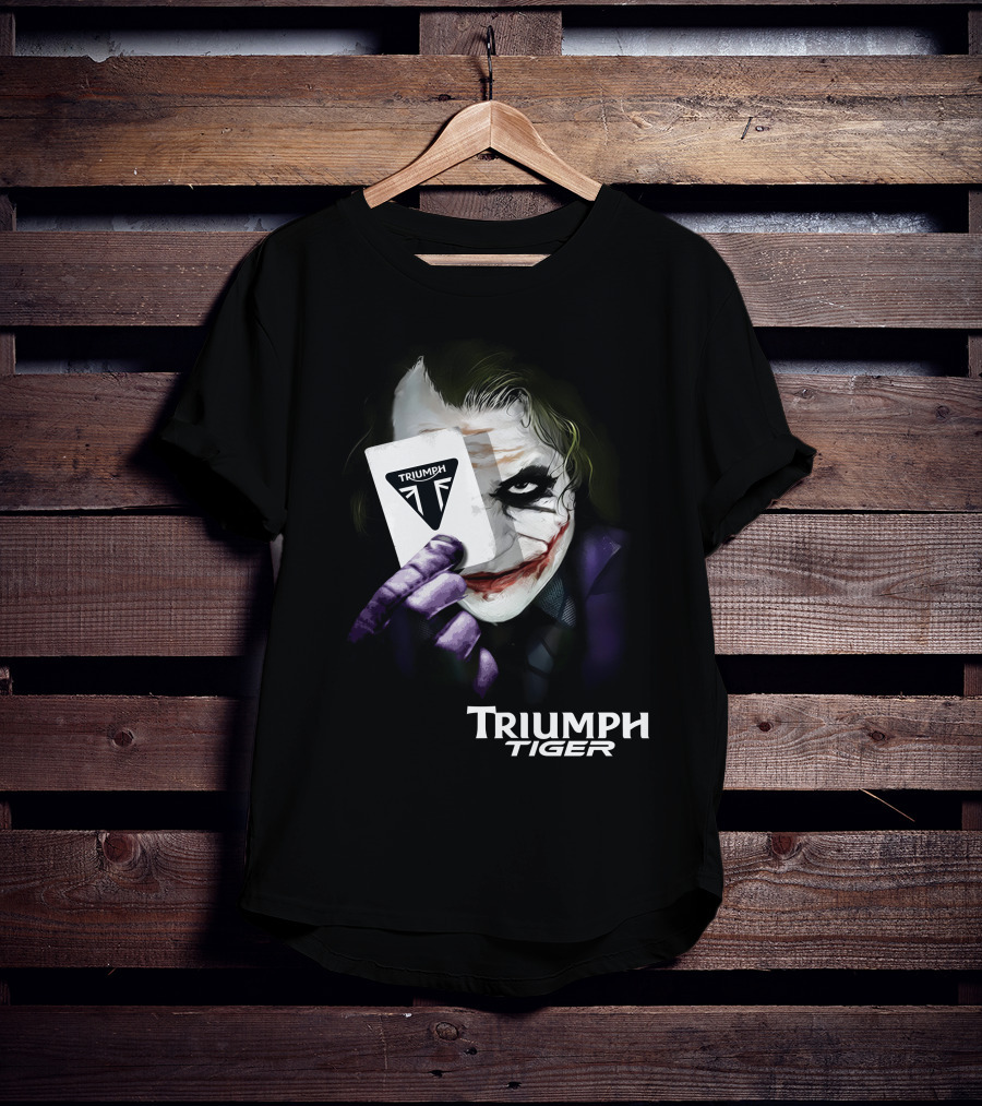 Triumph Tiger Joker Playing Card T-Shirt