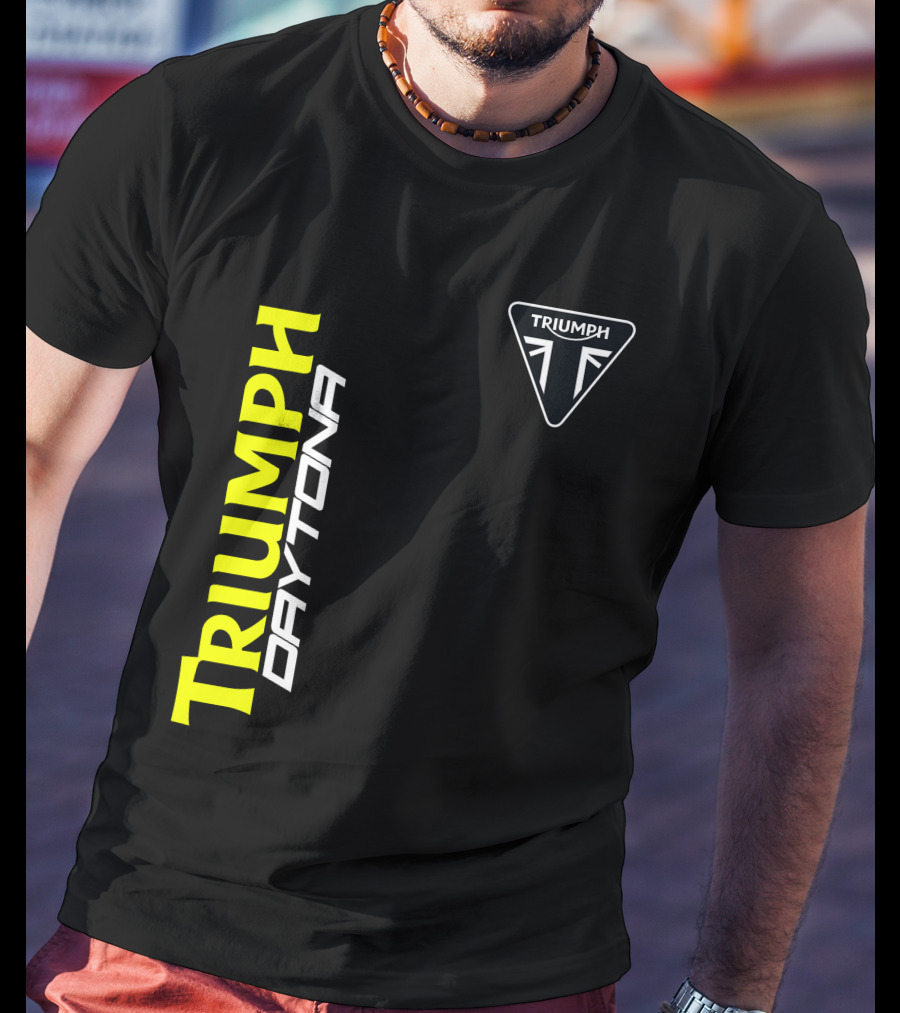 Triumph Daytona 01 Vertical Logo And Badge T-Shirt