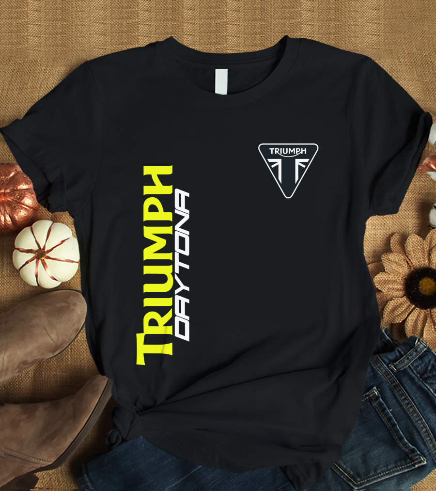 Triumph Daytona 01 Vertical Logo And Badge T-Shirt