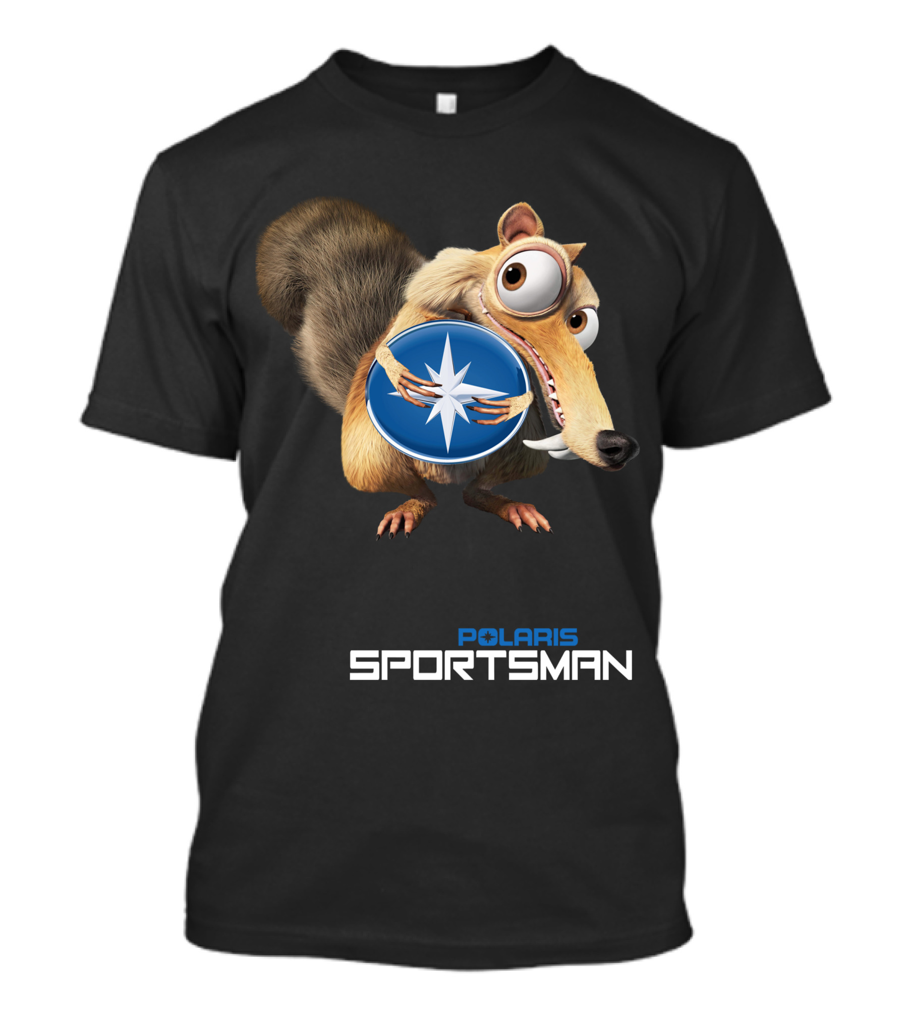 Polaris Sportsman Scrat Holding Compass T-Shirt
