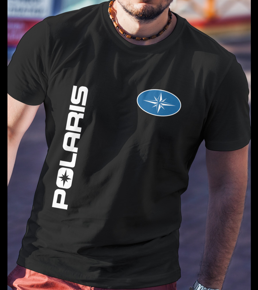Polaris Star Logo Blue Oval T-Shirt