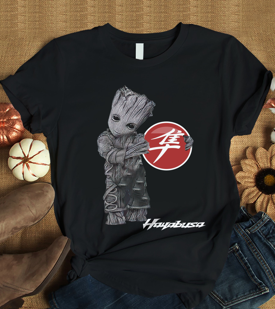 Hayabusa 03 Groot Holding Red Kanji Circle T-Shirt