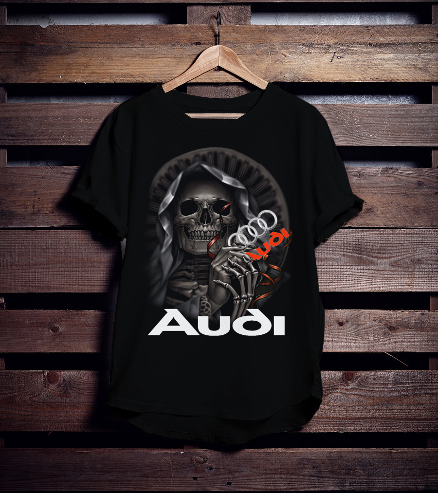Audi Skull Grim Reaper Holding Rings T-Shirt