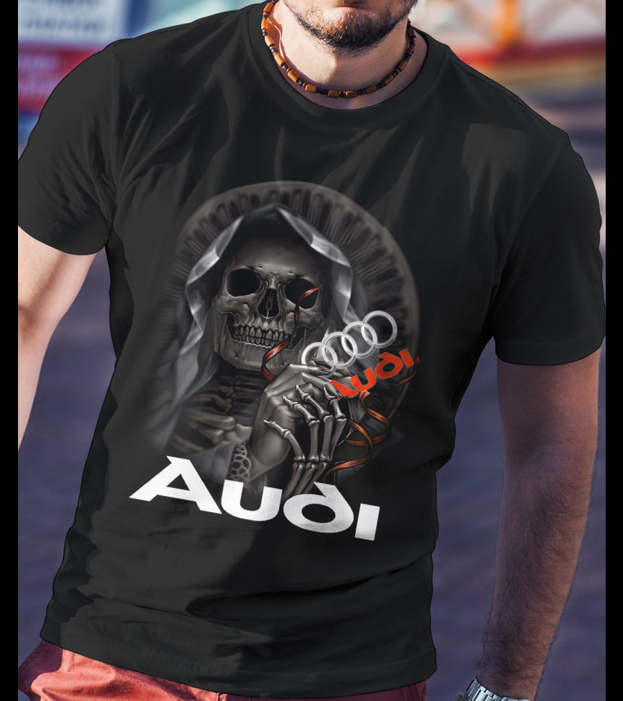 Audi Skull Grim Reaper Holding Rings T-Shirt