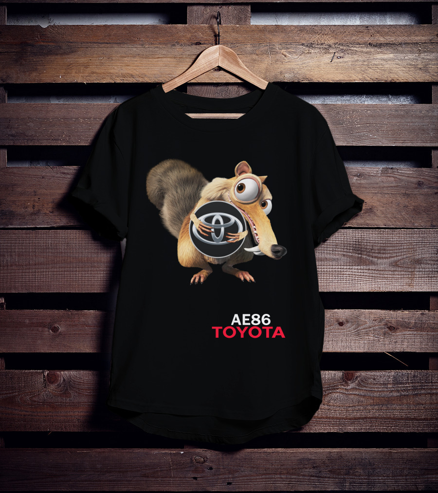 Ae86 Toyota 05 Ice Age Scrat Holding T-Shirt