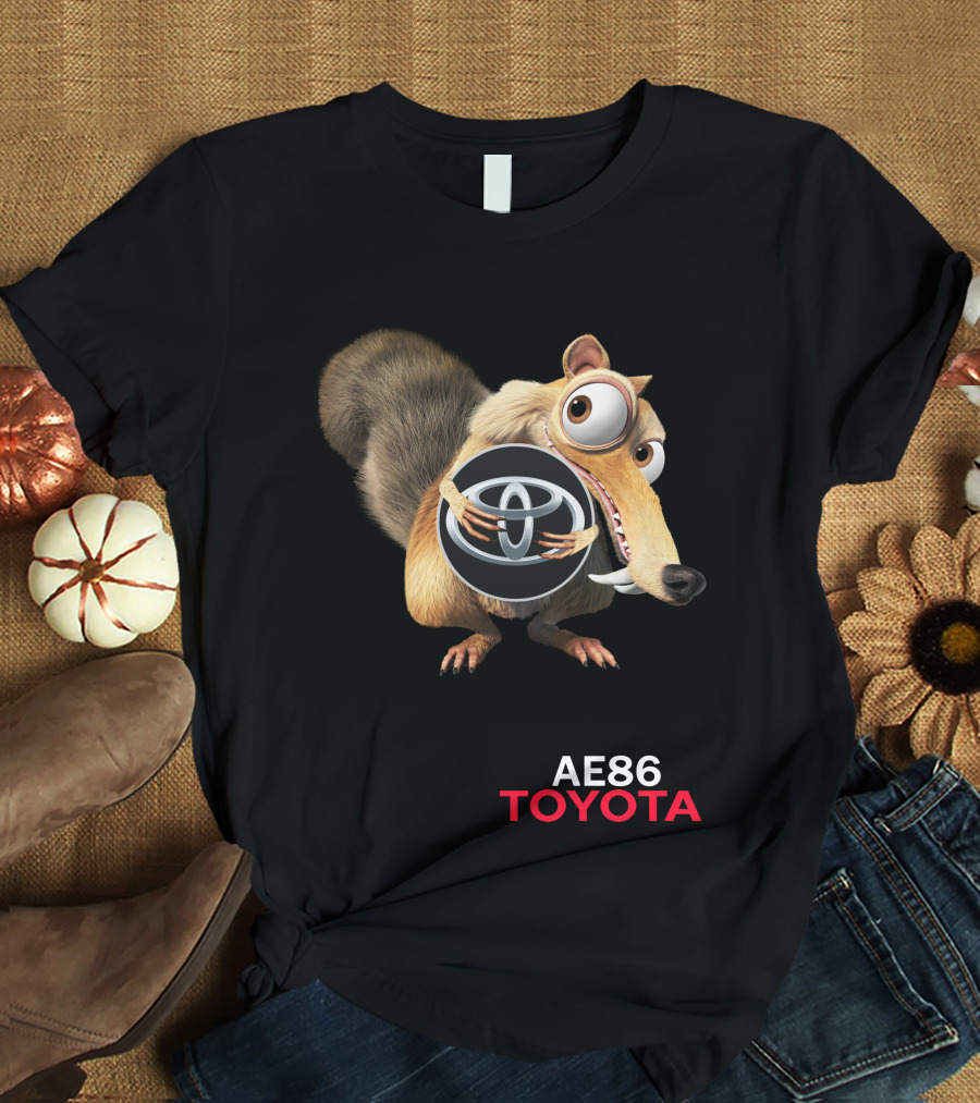 Ae86 Toyota 05 Ice Age Scrat Holding T-Shirt