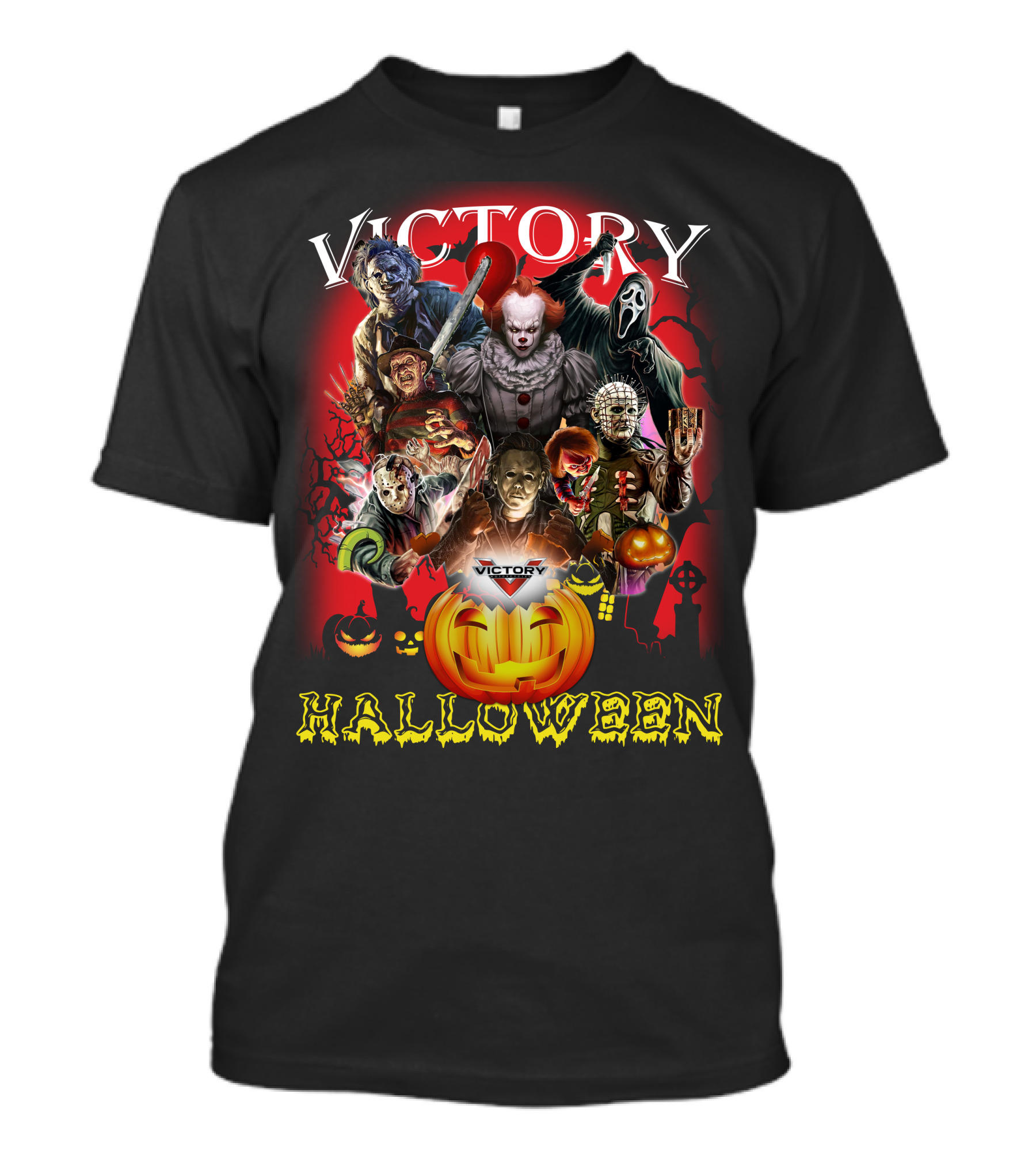 Victory Halloween Horror Movie Icons T-Shirt