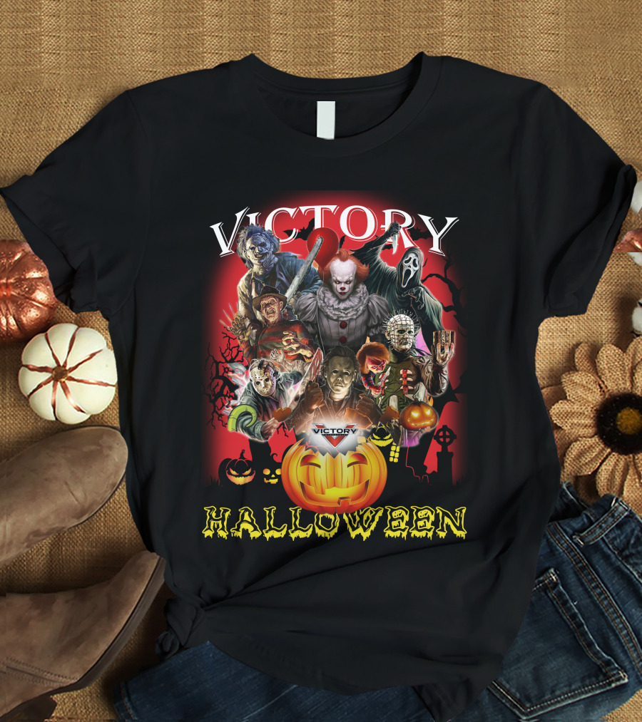 Victory Halloween Horror Movie Icons T-Shirt