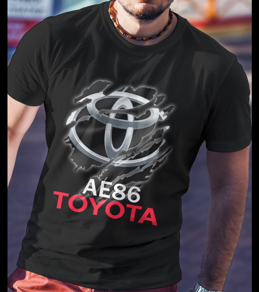 Ae86 Toyota Logo Ripped Effect T-Shirt
