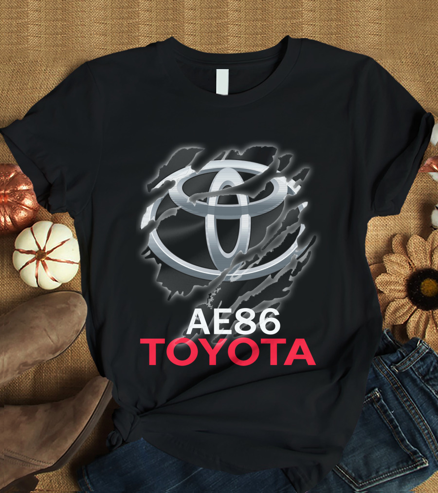 Ae86 Toyota Logo Ripped Effect T-Shirt