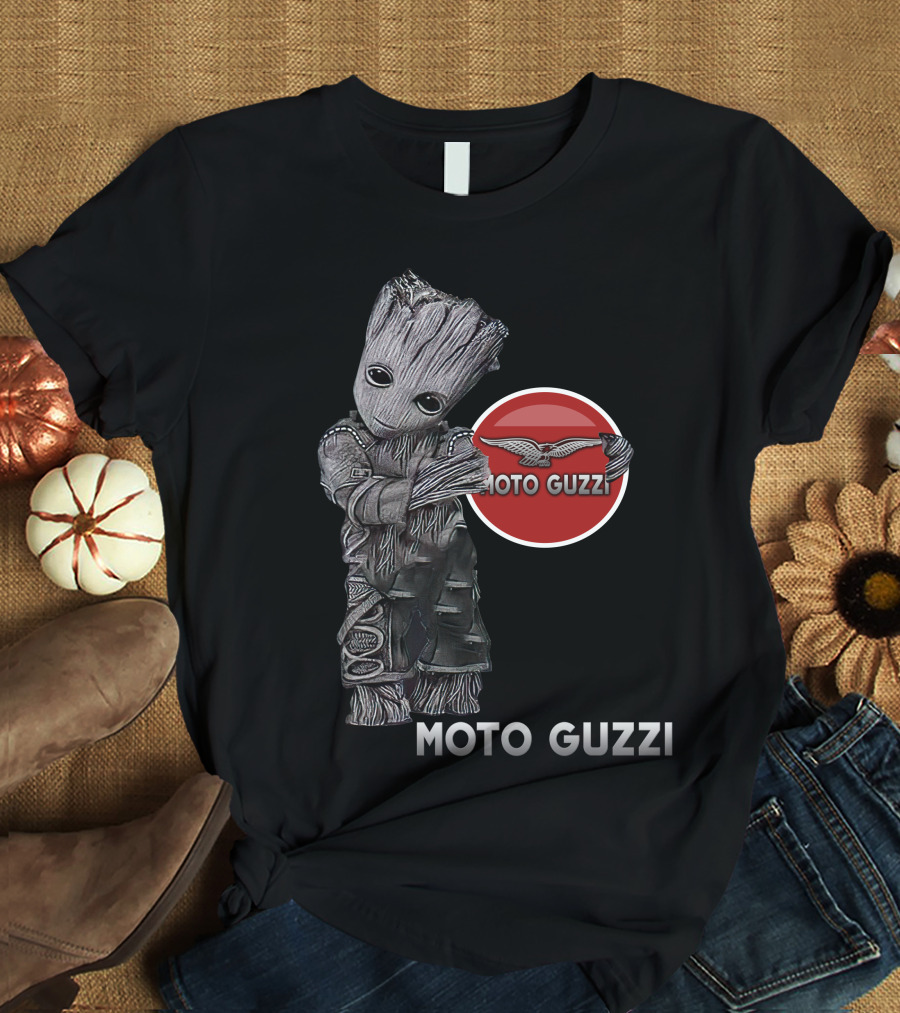 Moto Guzzi Groot Guardians Of The Galaxy Crossover T-Shirt