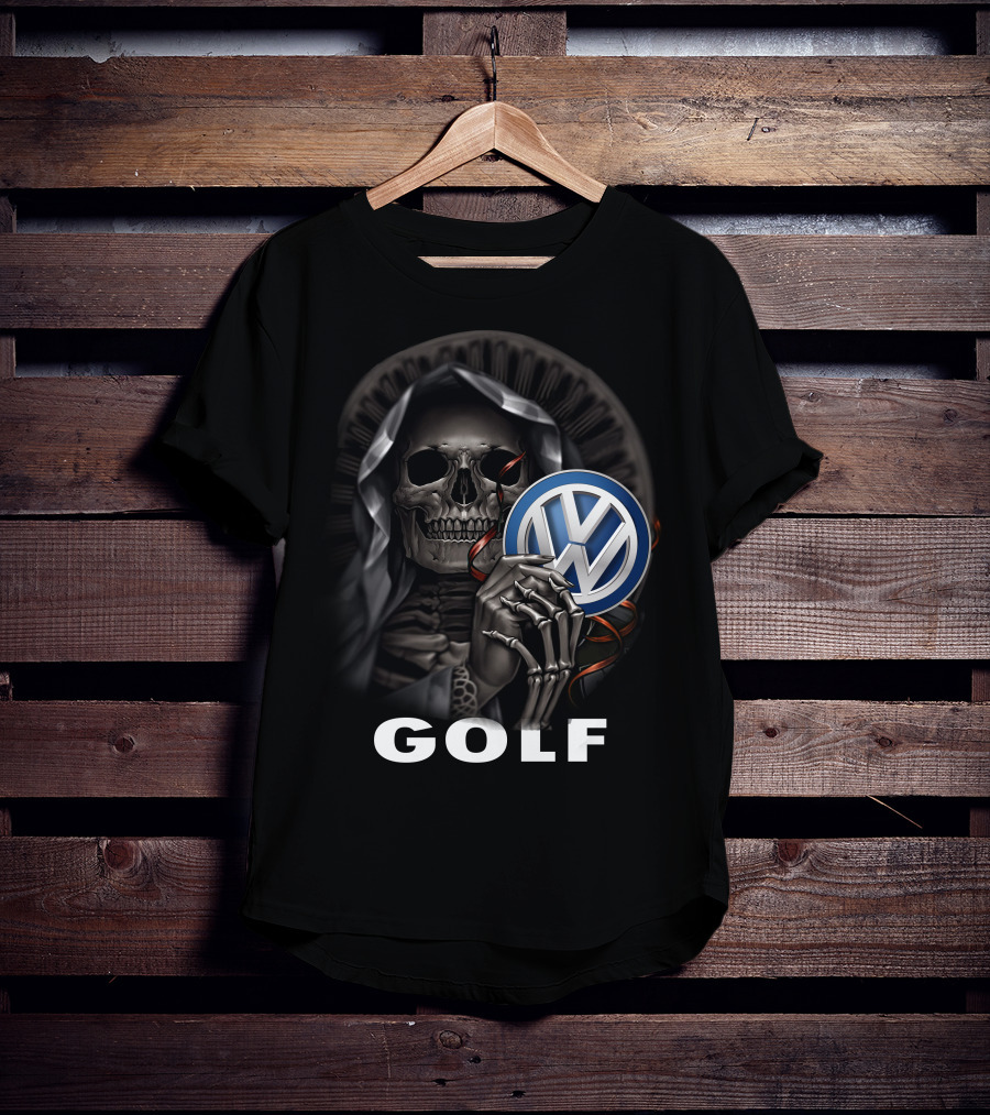Golf Volkswagen Skull Reaper Artwork T-Shirt