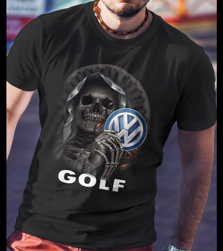 Golf Volkswagen Skull Reaper Artwork T-Shirt
