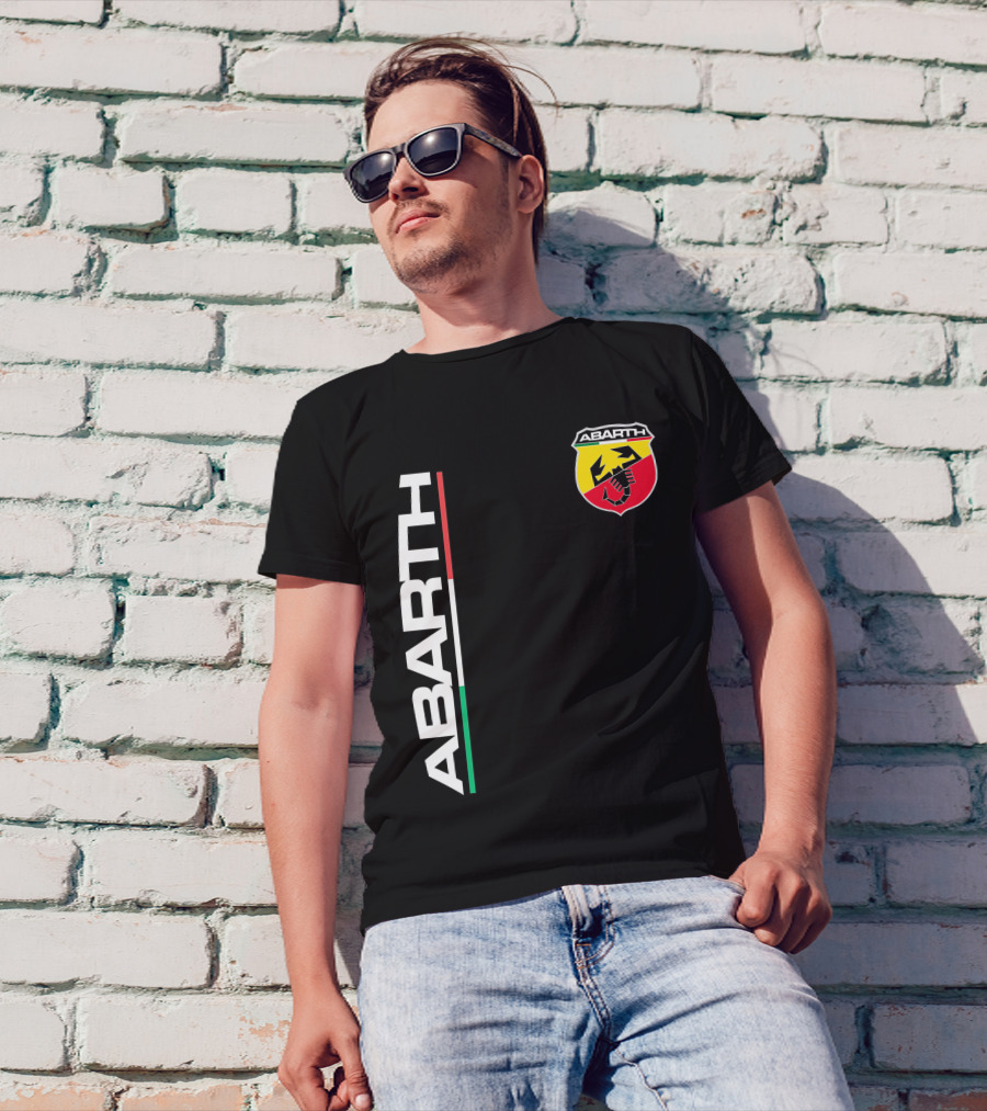 Abarth Logo With Italian Flag Colors And Scorpion T-Shirt