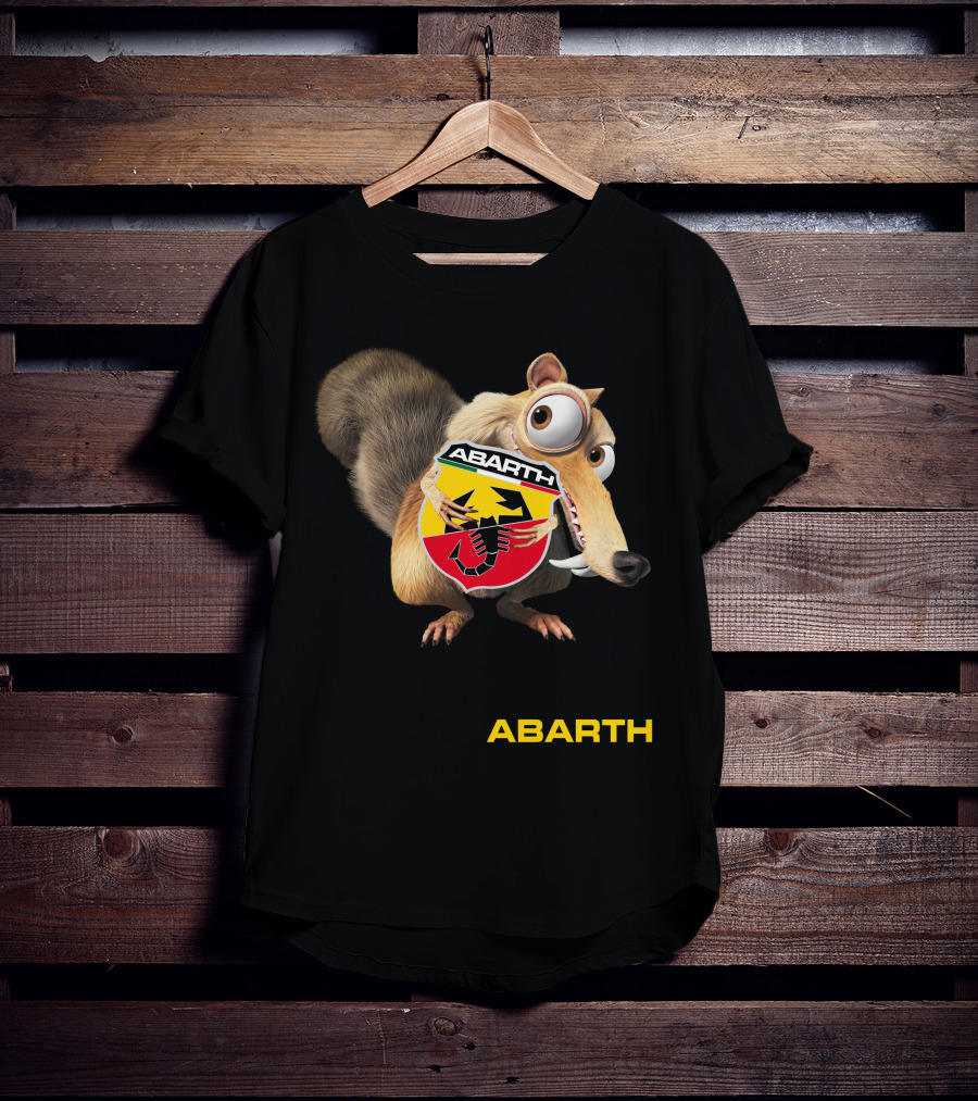 Abarth Ice Age Scrat Holding Scorpion T-Shirt