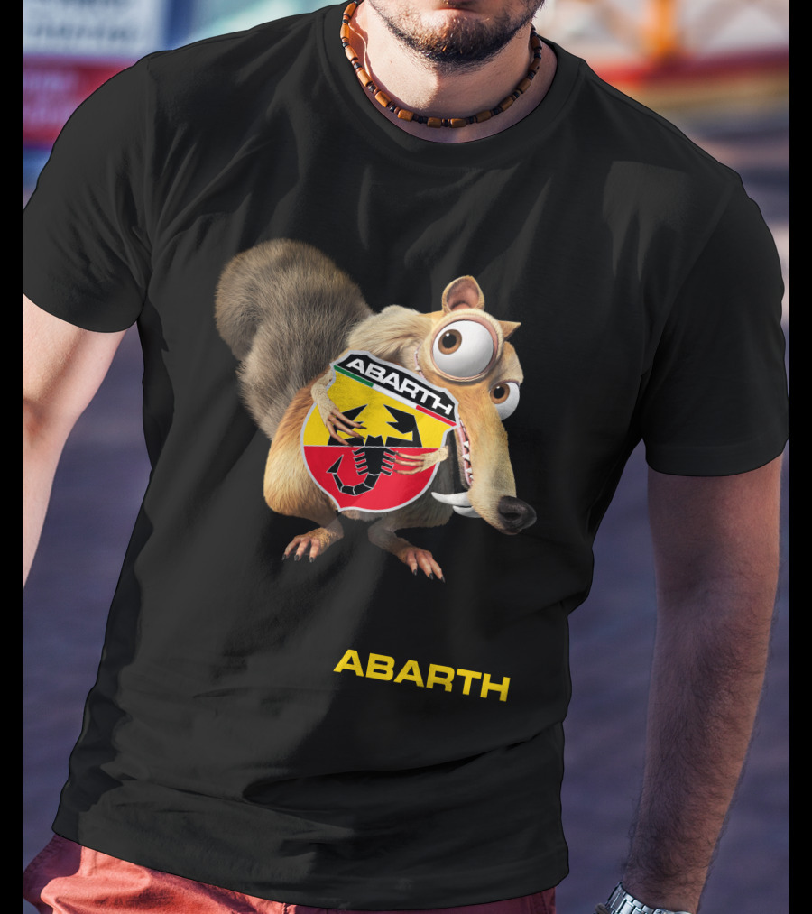 Abarth Ice Age Scrat Holding Scorpion T-Shirt