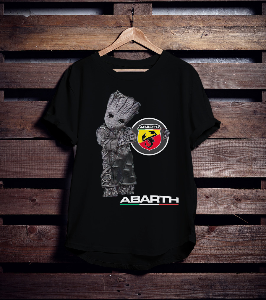 Abarth Groot With Scorpion Logo And Tri-Color T-Shirt