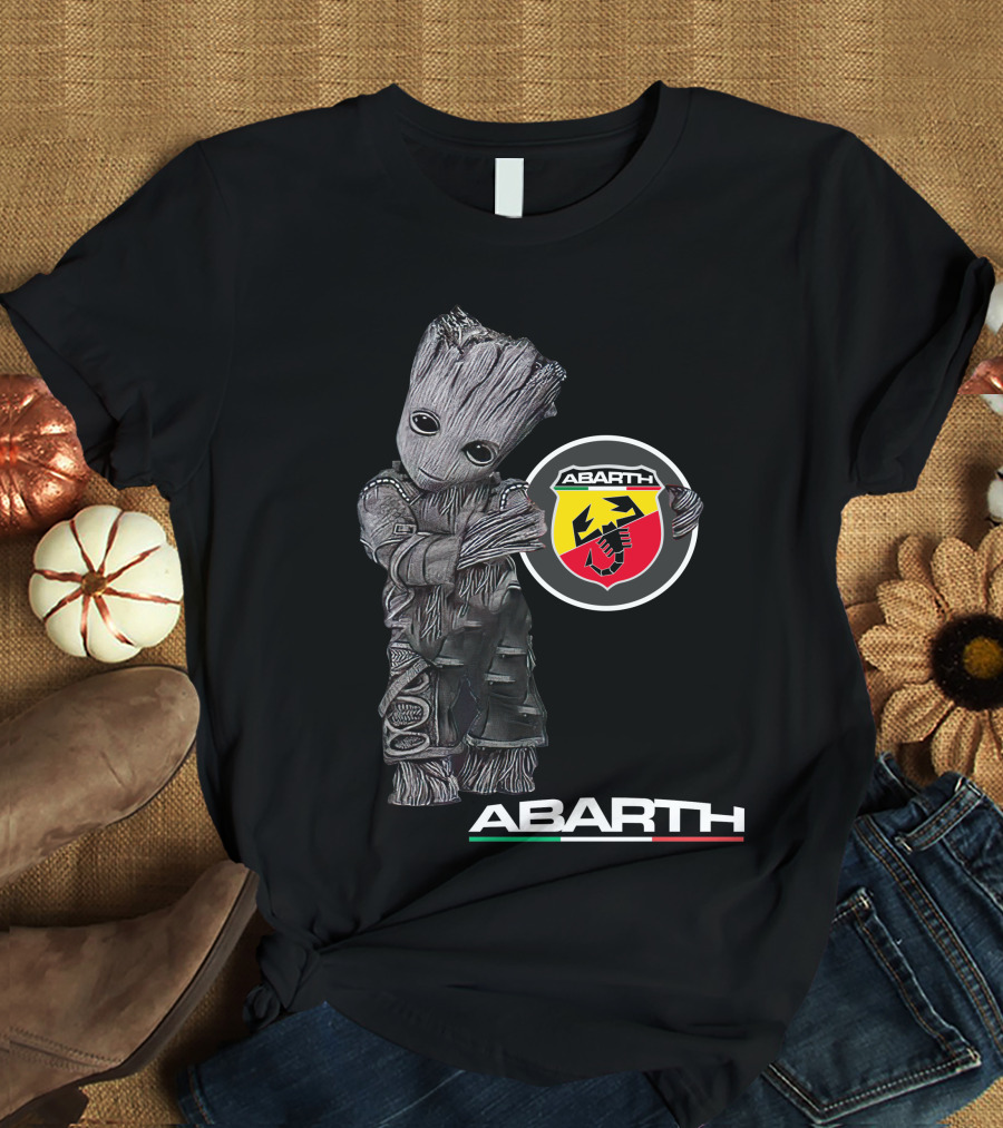 Abarth Groot With Scorpion Logo And Tri-Color T-Shirt
