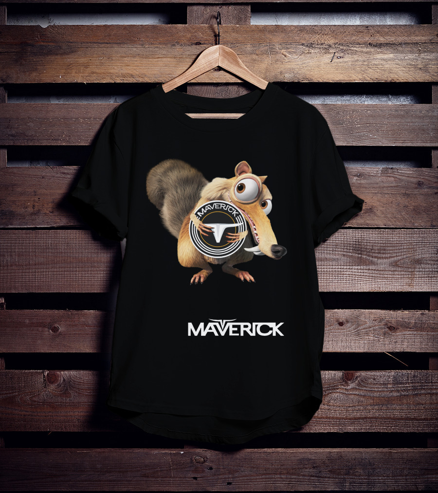 Maverick Tesla Ice Age Scrat Collaboration T-Shirt