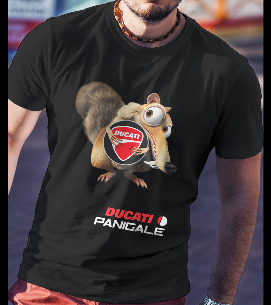 Ducati Panigale 04 With Animated Squirrel T-Shirt