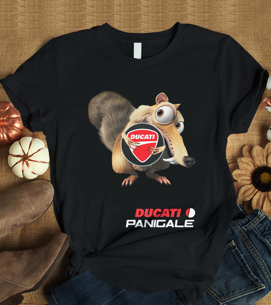Ducati Panigale 04 With Animated Squirrel T-Shirt