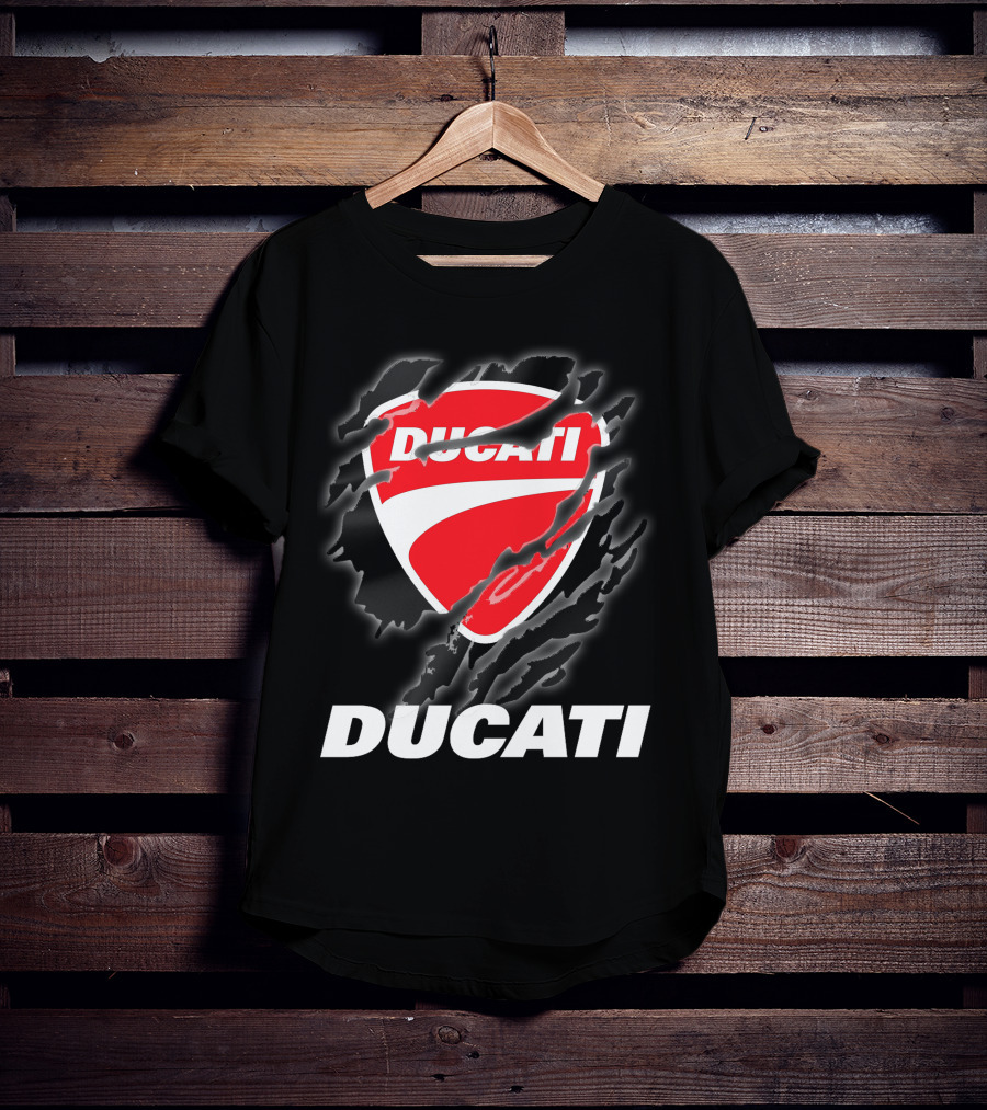 Ducati Logo Red Shield Moto Enthusiast T-Shirt