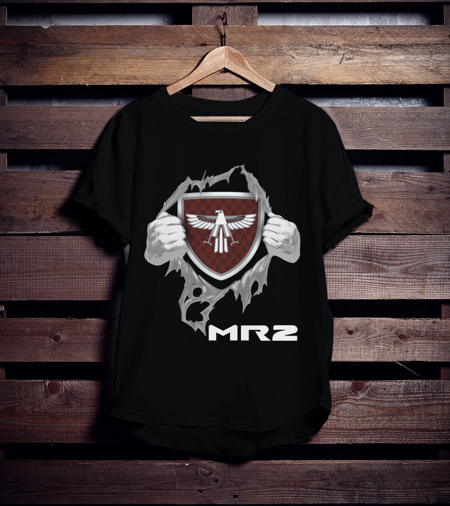 Mr2 Red Checkered Shield With Winged Eagle T-Shirt