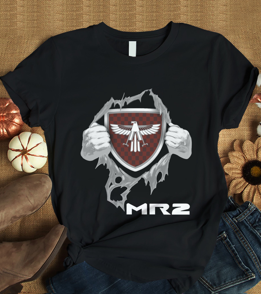 Mr2 Red Checkered Shield With Winged Eagle T-Shirt