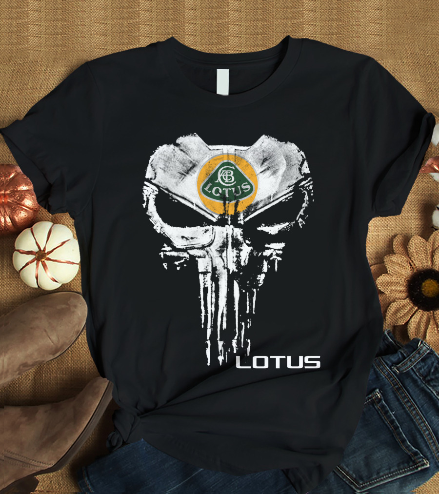 Lotus Punisher Logo With Classic Green And Yellow Badge T-Shirt