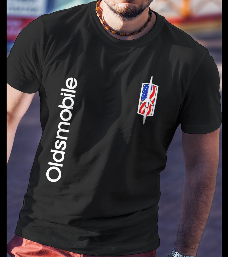 Oldsmobile Classic Logo With American Rocket Symbol T-Shirt